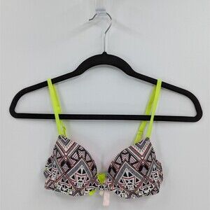 Victoria's Secret PINK Bra Women's 32A Colorful Geometric Demi